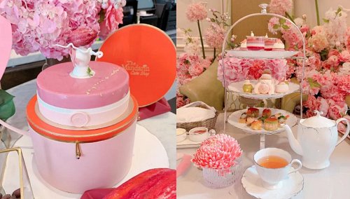雅诗兰黛2019粉红丝带联名下午茶，天然红宝石巧克力打造粉红梦幻甜点时光~